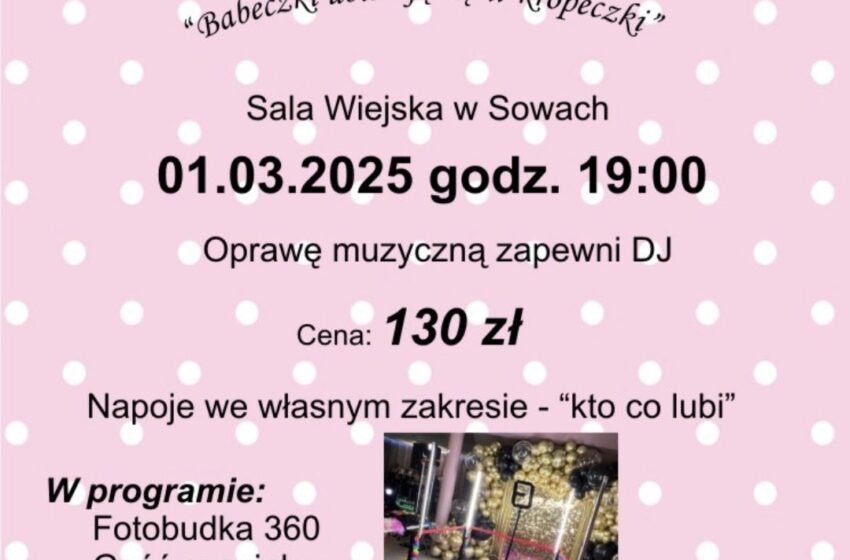  KGW „Sowianki” zaprasza na Dzień Kobiet