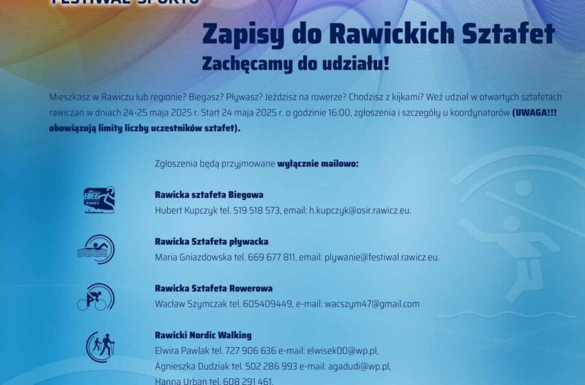 Rawicki Festiwal Sportu 2025 – Zapisy do sztafet otwarte!