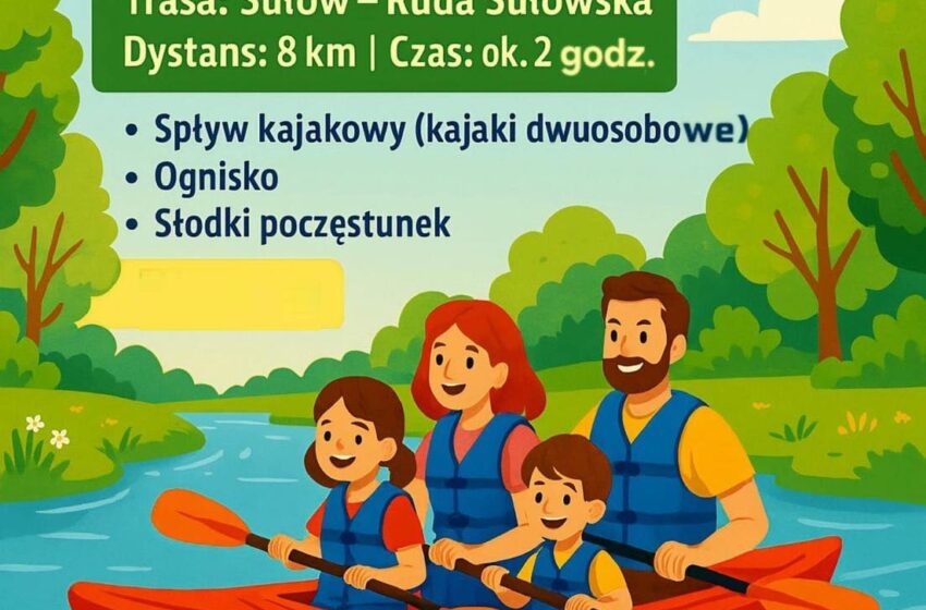 Rodzinny spływ kajakowy „Wspólnie i aktywnie”