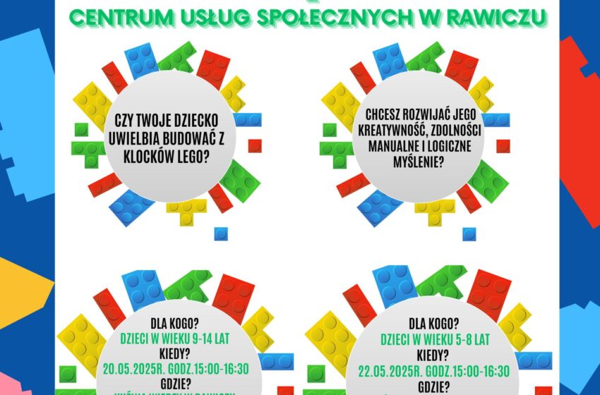 Twórczy świat LEGO – bezpłatne zajęcia dla dzieci w Rawiczu!