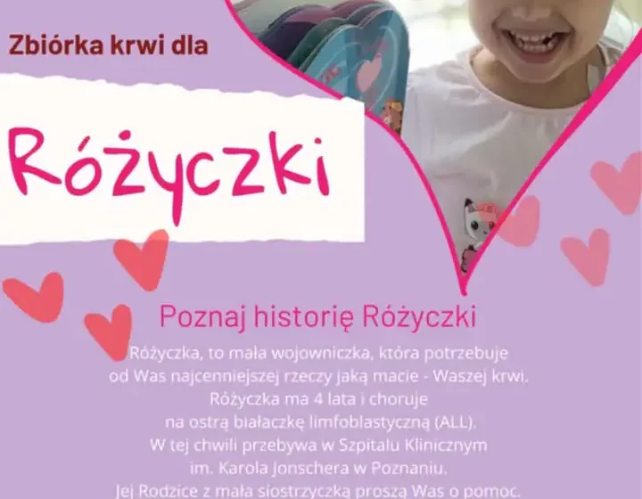  Serce dla serca – zbiórka krwi dla małej Różyczki