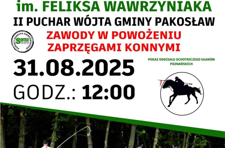  XXVI Memoriał im. Feliksa Wawrzyniaka – zawody w powożeniu zaprzęgami konnymi w Pakosławiu
