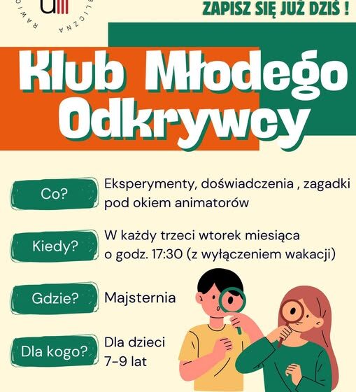 Klub Młodego Odkrywcy – rusza rekrutacja na rok szkolny 2025/2026