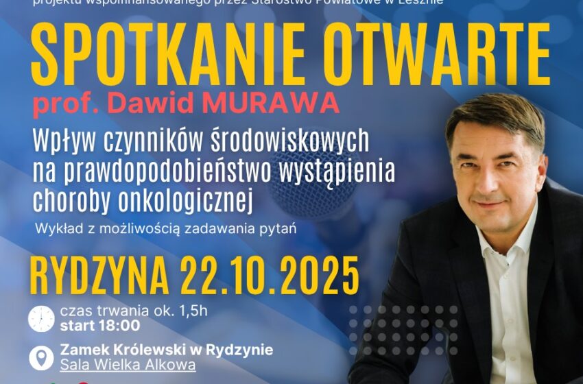  Spotkanie otwarte z prof. Dawidem Murawą w Rydzynie